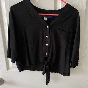 Black button down